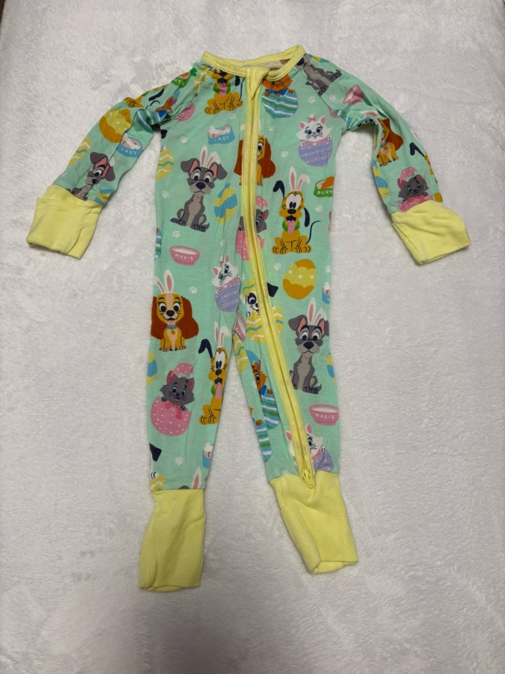 Little Sleepies Disney Peekaboo Pets Zippy 0-3M Bamboo EUC